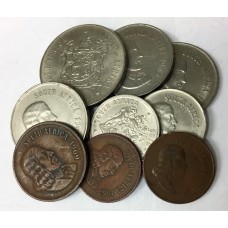 SOUTH AFRICA 1965 - 1970 . ONE 1 - FIFTY 50 CENTS . MIXED COINS